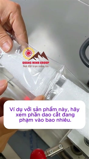 Hướng dẫn lỗi nếu dao cắt máy đóng gói ngang cắt vào sản phẩm
