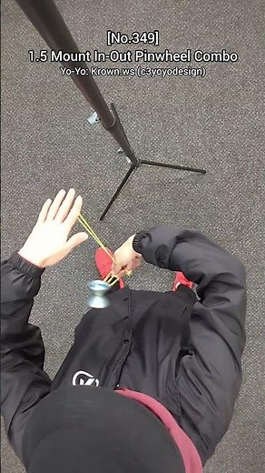 [No.349]🪀Today's Yo-Yo Trick & Tutorial: 1.5 Mount In-Out Pinwheel Combo #yoyo #yoyotricks #ヨーヨー