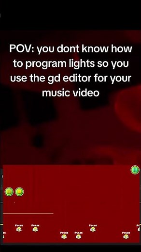 When you don't know how to program lighting so you use the gd editor for your music video #music #gd