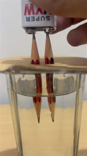 Electrolysis Experiment Using 9V Battery #electronics