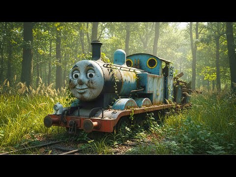 ASMR Car Restoration Satisfying Restoration of an Abandoned Thomas Train 🌲🚂