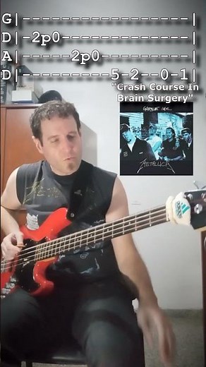"Crash Course In Brain Surgery" - Metallica/Budgie (Bass Cover With TABS)