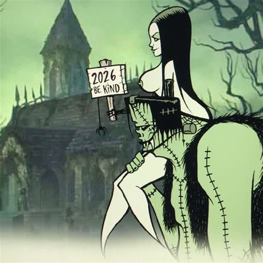 toxictoons on Instagram: "My New year resolutions for 2026 Read more junk mail - learn to knit sweaters for my Frankenstein toys - drink more air- play hop Skotch with froggy - only fart in elevators- wash my left armpit on Sundays- brush my hair with my toothbrush- look for spare change in cushions of my toilet - learn to draw monsters in my undies with sharts - and always smile even when I’m sleeping. 😊"