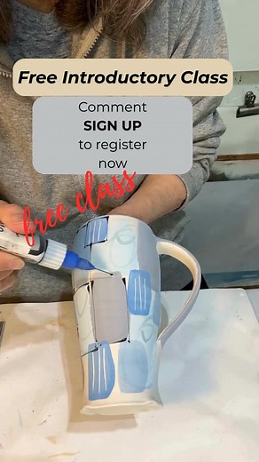1.1K views · 552 reactions | Starting Tuesday! Learn the Art of Underglaze. This is the first time I have offered this free introductory class and I’m excited to share it with you. Comment SIGN UP to join in. Hope to see you there. Follow me for more underglaze inspiration.  | Ailsa j Brown Canvas and Clay Art | Facebook