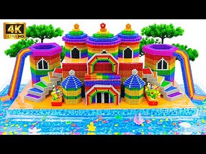Build a Beautiful Rainbow Castle from Magnet Balls