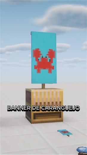 BANNER DE CARANGUEJO #minecraft #minecraftbuilding #mctutorial #comofazerbanner #tutorial