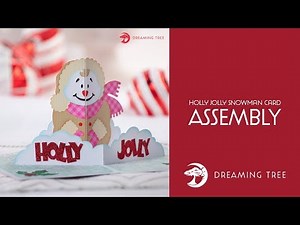 SVG File - Holly Jolly Snowman Card - Assembly Tutorial (For Cricut, Silhouette, and ScanNCut)