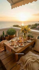 有這片海景陽台，真的很幸福。 生活有時候，好像不需要更多了。 風從海面吹上來， 光慢慢落在桌邊。 坐在這裡，看海、等天黑， 這一刻，就已經很夠了。 #OceanView #CoastalLiving #BalconyLife #SlowLiving #EveningVibes | Giaplay.design