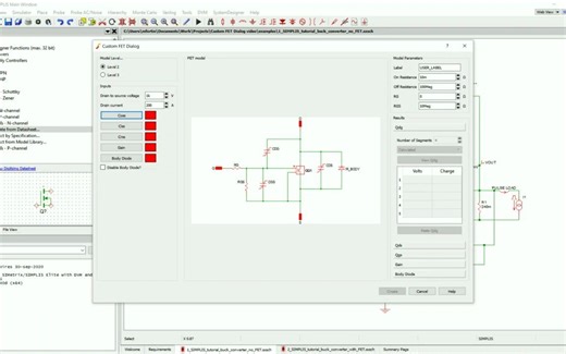 使用 SIMPLIS MOSFET 模型创建器
