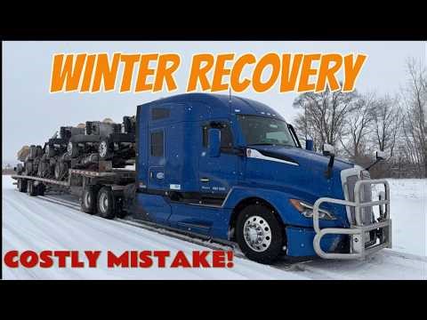 Winter Recovery Load | Flatbed Trucking in the Snow