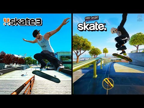 skate. (2025) VS skate 3 (2010) COMPARISON (4K Gameplay)