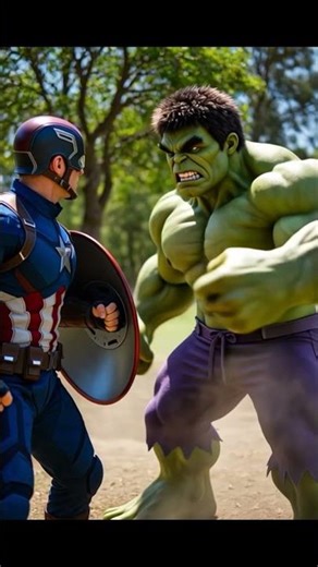 Hulk smashes captain and mjolnir both