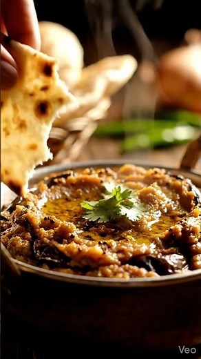 Baingan Bharta – Smoky Roasted Eggplant Mash with Mustard Oil Sheen