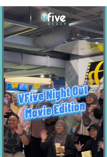 Lights, camera, relax! 🎬 At VFive Group, we believe that the best work happens when the team has time to recharge. This week, we stepped away from the desks and into the cinema for a team movie night! As part of our monthly entertainment benefit, these outings are a simple but meaningful way to unwind, share a few laughs, and build stronger connections outside the office. Fully sponsored by VFive Group, it was the perfect evening to switch off and enjoy some great company. #VFiveGroup