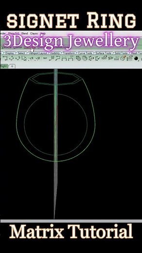 ||🔷How to make octagon shape Signet ring🔷|| #Matrix 9 || #Rhino 3D || Tutorial
