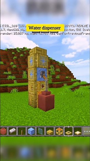 Minecraft easy water dispenser | #minecraft #gaming #shorts