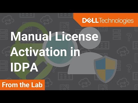 How to manual activate a license during initial configuration of IDPA
