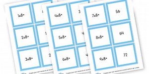 8 Times Table Cards