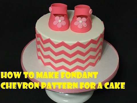 How to make fondant Chevron Pattern for a Cake