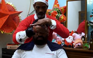 MANOJ MASTER HEAD MASSAGE IN SANTA STYLE INDIAN BARBER MERRY CHRISTMAS ASMR
