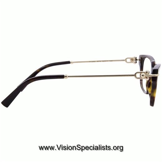 Tiffany Co TF2262 Eyeglasses Womens Full Rim Pillow Shape Havana8015