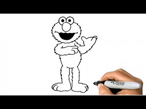 How to DRAW ELMO Easy Drawing Step by Step Cartoon Character