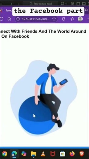 making simple part of facebook #coding #webdesign #shorts