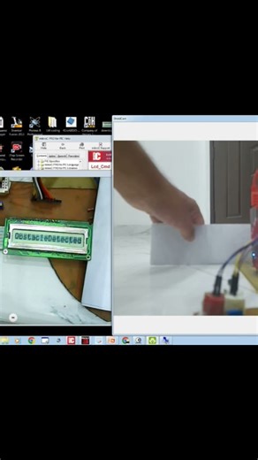 Detecting obstacles with PIC16F877A. #electronic #circuit #coding #diy #tutorial #engineering