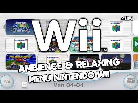 Nintendo Wii Menu • Ambience & Relaxing Music • 4K60ᶠᵖˢ