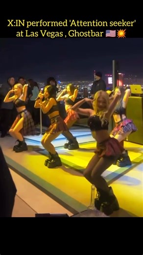 X:IN performed "Attention Seeker" at Palms Ghostbar🇺🇲💥#XIN #Kpop #nizz #esha #hannah #aria #nova