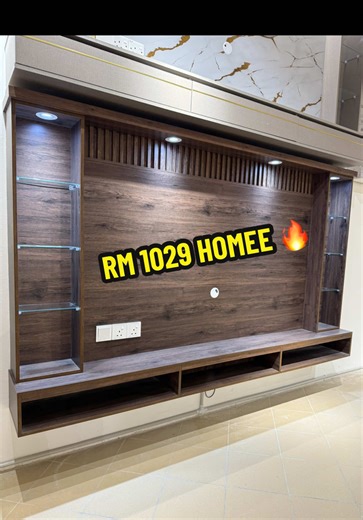 FREE INSTALLATION 🔥 8 x 5 FEET L2400 x D300 x H1430 MM . #homeejelutong #tvcabinet #cabinettvmurah #cabinet #malaysia
