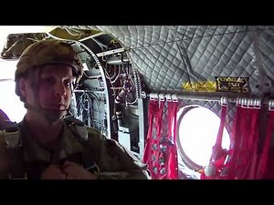 All OK Jumpmaster! Jump commands and hand signals in the aircraft, followed by a sweet exit!