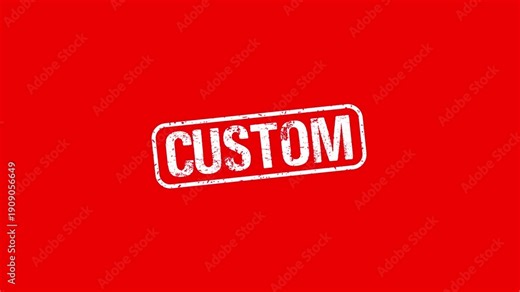 Custom rubber stamp animation. custom texture text Up to down motion graphics. stamp zooming and hit effect 4k video.