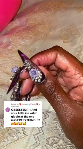 Replying to @❤️‍🔥Returning2Truth❤️‍🔥 The press-on game was gotten outta control and i love it!😭💜💜💜