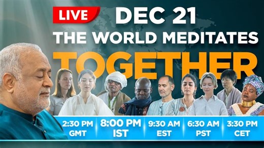 THE WORLD MEDITATES TOGETHER with DAAJI | 21 Dec 2025 | 8 pm IST | Daaji | Heartfulness | Tanka Bhattarai