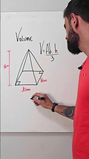 Pyramid volume #mathematics #geometry