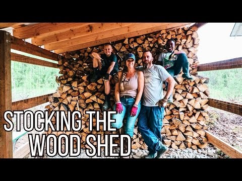 Splitting & Stacking Firewood Before the Cold, Dark Winter! | Off Grid Life in ALASKA!