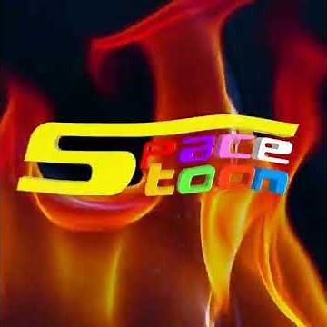 Spacetoon New Effects Fire Background and water logo just eclipsed