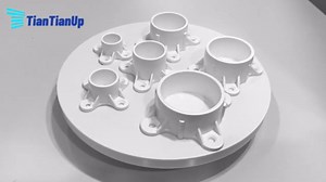 12 Packs 2" PVC Flange, Table Screw Caps PVC Pipe Fittings for DIY Rod Holder Projects, Making Storage Shelves, Support Feet