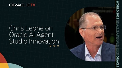 Oracle AI Agent Studio and Marketplace: Driving Enterprise Innovation on Oracle TV at AI World | Oracle Customer Experience