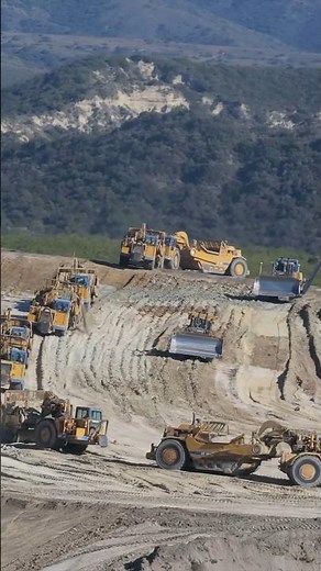 Cat 657 Scrapers on California Earthmoving Project