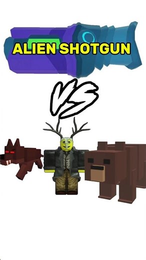 Alien Shotgun VS All Entities In 99 nights in the forest-Roblox #robloxshorts