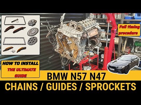 How To Install Replace BMW N57 N47 Timing Chain F10 F11 F01 F30 F32 730d 530d 330d 520d 320d X5 X3