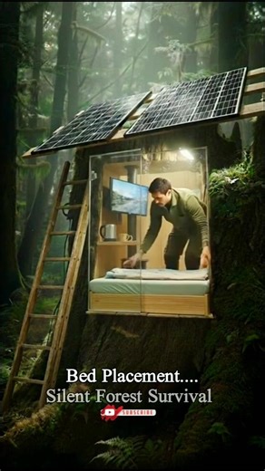 Solo Build: Modern Solar Glass Tree Cabin in the Forest