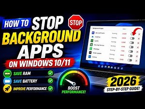 How to Stop Background Apps on Windows 10/11 (2026) ⚡ Save RAM & Battery