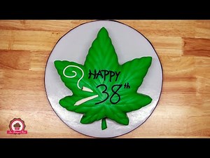Weed Themed Birthday Cake