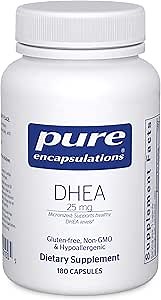 Pure Encapsulations DHEA 25 mg - Supplement for Immune Support, Hormone Balance, Metabolism Support, and Energy Levels* - with Micronized DHEA - 180 Capsules