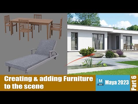 How to Make and add Furniture to your Environment in Maya 2023
