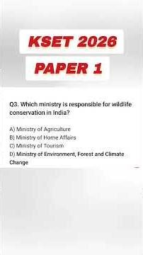 KSET 2926 Paper 1 ||Important Questions