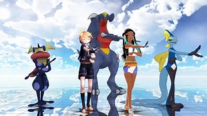 【MMD】カメレオン / すりぃ feat.鏡音レン / Len, Nessa, Inteleon, Greninja, Garchomp